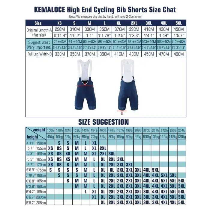 KEMALOCE hommes cyclisme cuissard solide bleu et noir 5D Gel Pad VTT Shorts haut de gamme en plein a