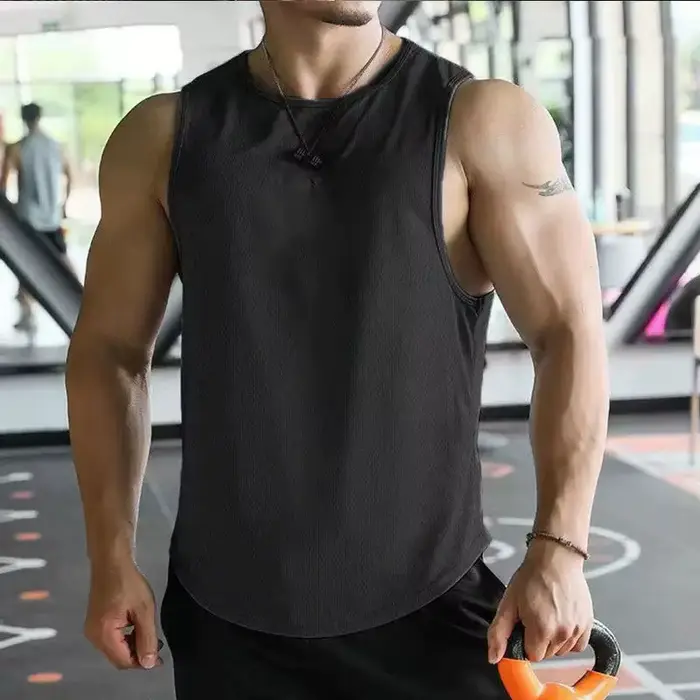 Gilet d'entraînement pour hommes, pour la course à pied, le basketball, haut de fitness léger sans m
