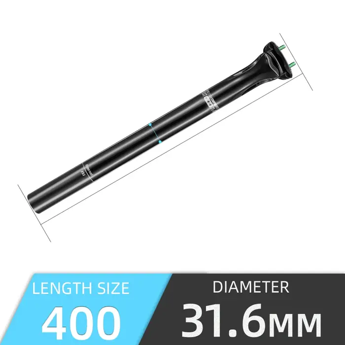 Lexon tige de selle en carbone vtt route gravier 27.2/31.6MM l 350/400mm 5mm Tube