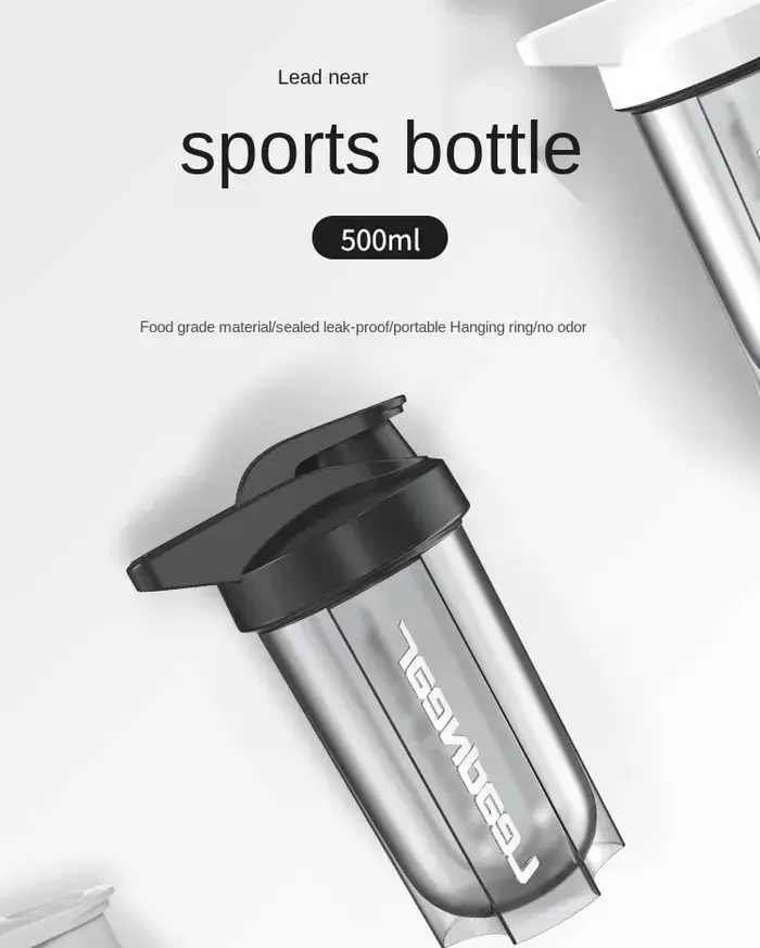 500Ml Portable Milk Shake protéine poudre mélange tasse Fitness bouteille à boire pour salle de Sport secouer