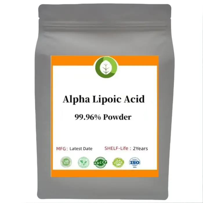 Emballage personnalisé de sac de papier d'aluminium 100 % poudre d'acide lipoique d'alpha en vrac ALA