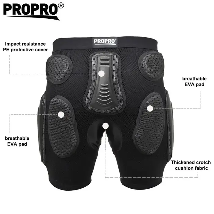 PROPRO Sports de plein air respirant hanche rembourré Shorts pour adulte cyclisme ski skateboard