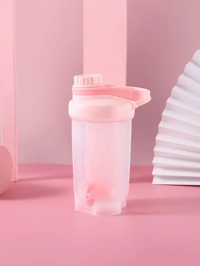 Bouteille de protéines Shaker 16.9oz/500ml, 1 pièce, tasse à secouer la poudre, bouteille d'eau, tas