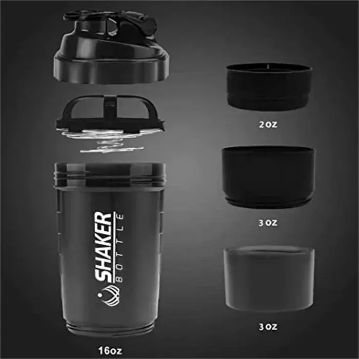 Shaker portable avec conteneur de stockage de poudre