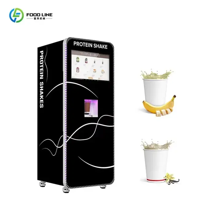 Machine à mélanger les shakes protéinés automatiques personnalisée avec distributeur de barres protéinées, choix populaire, kiosque de distribution intelligent pour les salles de sport et les hôtels