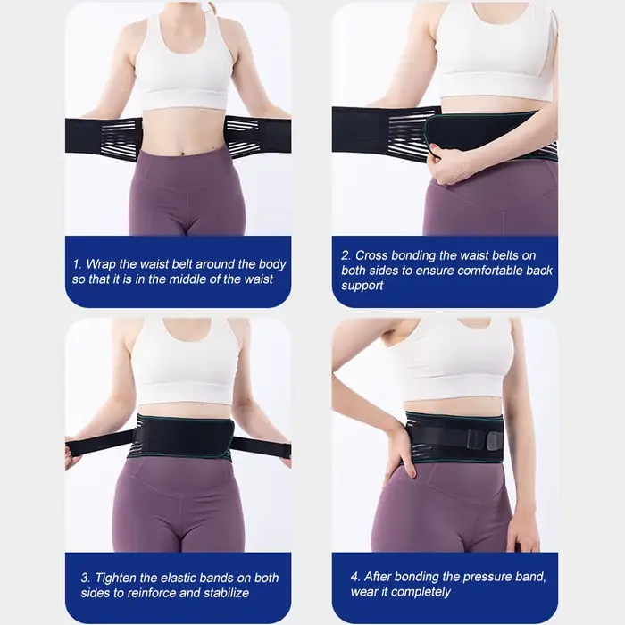 1 attelle pour le bas du dos pour soulager la douleur – Ceinture de soutien lombaire réglable pour sciatique