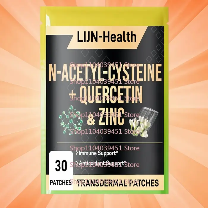 30 Patchs N-Acétyl-Cysteine avec Quercetin de Zinc |   Supplément NAC en capsules pour le soutien im