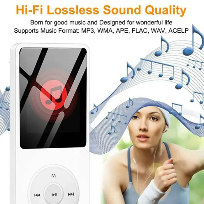 Lecteur MP3 Sports de plein air Fitness Mini baladeur Mp4/mp3 Support Bluetooth