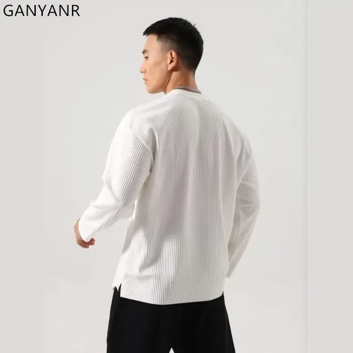 T-shirt de sport à manches longues pour homme