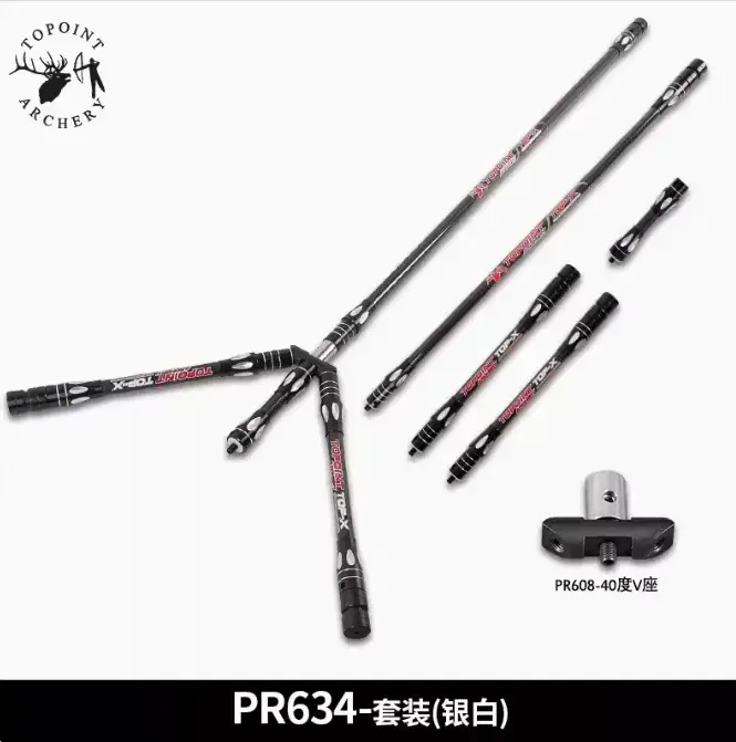 1 ensemble Topoint PR634 barre d'équilibre carbone tir à l'arc arc classique stabilisateur 30/10/5 pouces ou 30/15/4