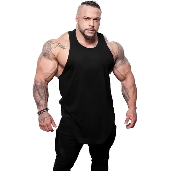 Débardeur de sport décontracté en coton pour homme, coupe ample, style Y-back, idéal pour la muscula