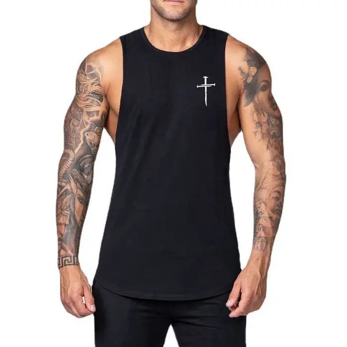 Vêtements de sport personnalisés imprimés croisés pour hommes