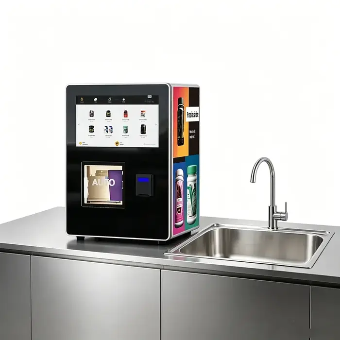 Distributeur automatique de boissons protéinées pour salle de sport