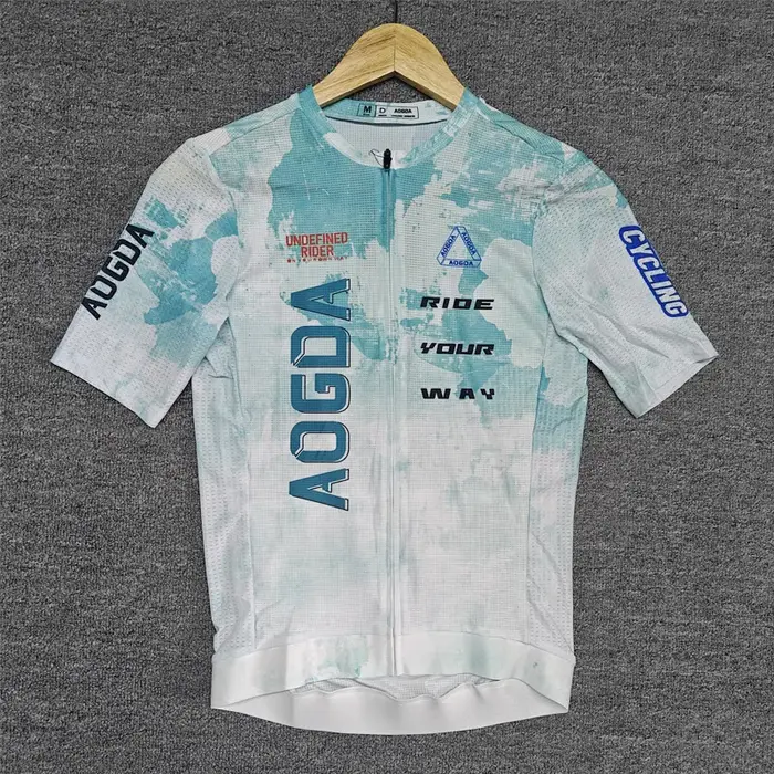 AOGDA Maillot de cyclisme léger à manches courtes, hauts de vélo, respirant d'été, séchage rapide, v