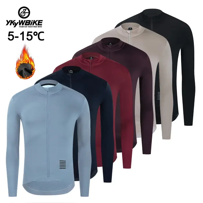 YKYW Veste Thermique Smile à Manches sulfpour Homme Maillot de Cyclisme VTT Chemises de Vélo Vêtemen