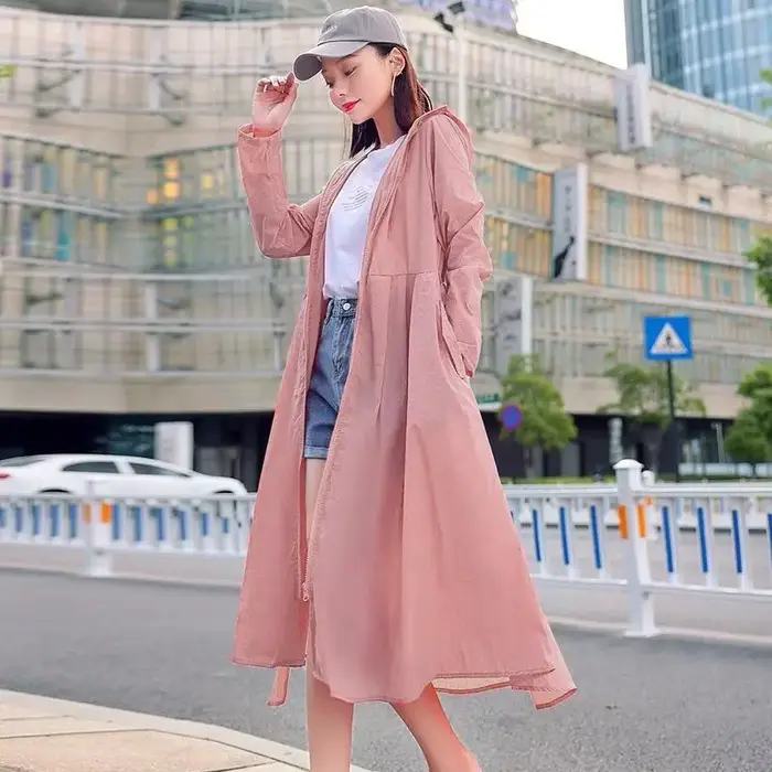 Coupe-vent mi-long ultra fin pour femme