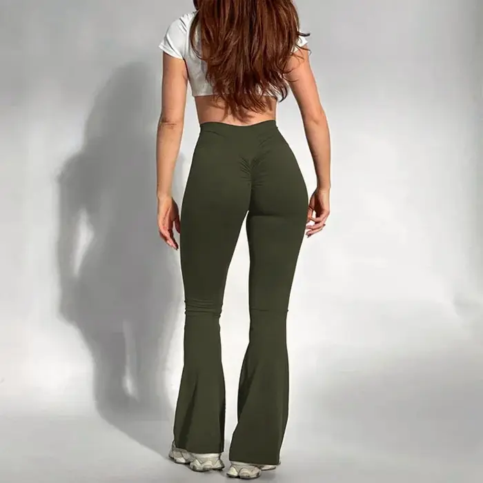 Taille haute entraînement Yoga Leggings Fitness bout à bout Scrunch fesses sport pantalons de gymnas