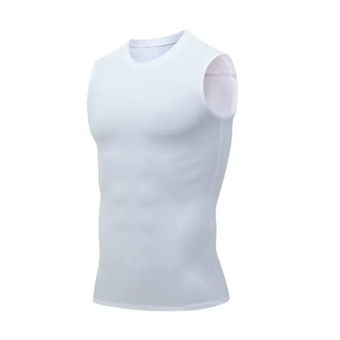 Débardeur de compression sans manches pour homme, vêtement de sport Dry Fit imprimé, idéal pour la g