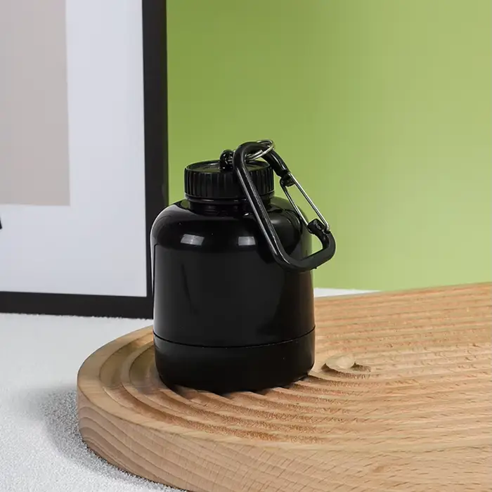 Bouteille de poudre de protéines Portable avec porte-clés de lactosérum, entonnoir de santé, boîte à