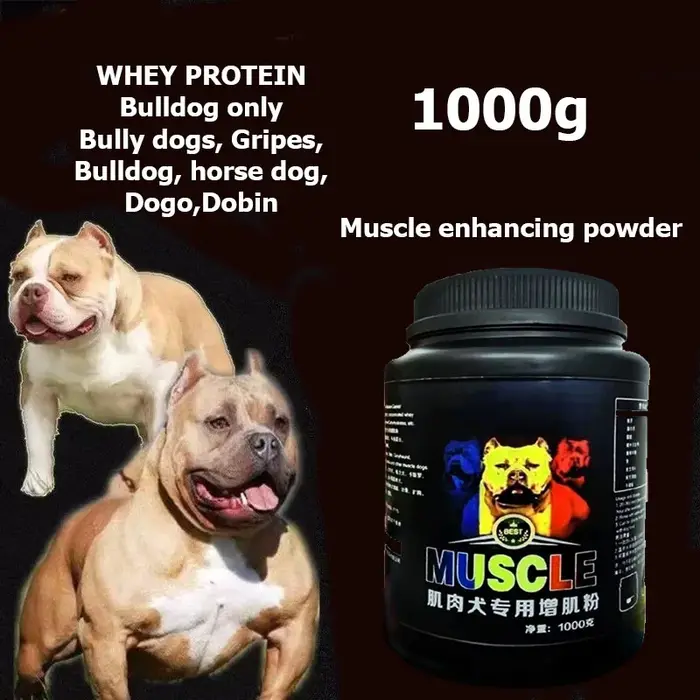Poudre de protéines de lactosérum Bulldog Muscle Builder 1 kg Bully-pitbull