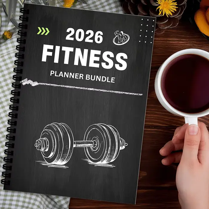 Lot de 1 planificateur de fitness – Journal de fitness, carnet de suivi d'entraînement – Livre de pl
