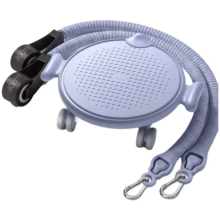 Plateau de glisse Pilates à conception silencieuse avec bande de résistance, grande capacité de charge, disque de glisse abdominal antidérapant, roue universelle