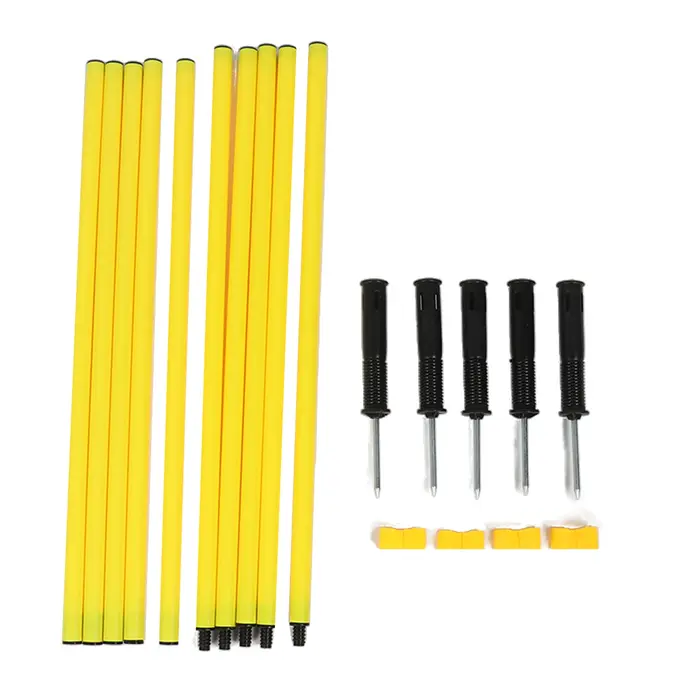 Bâtons d'agilité avec boucles de base, entraînement de football, sports, 1.5m