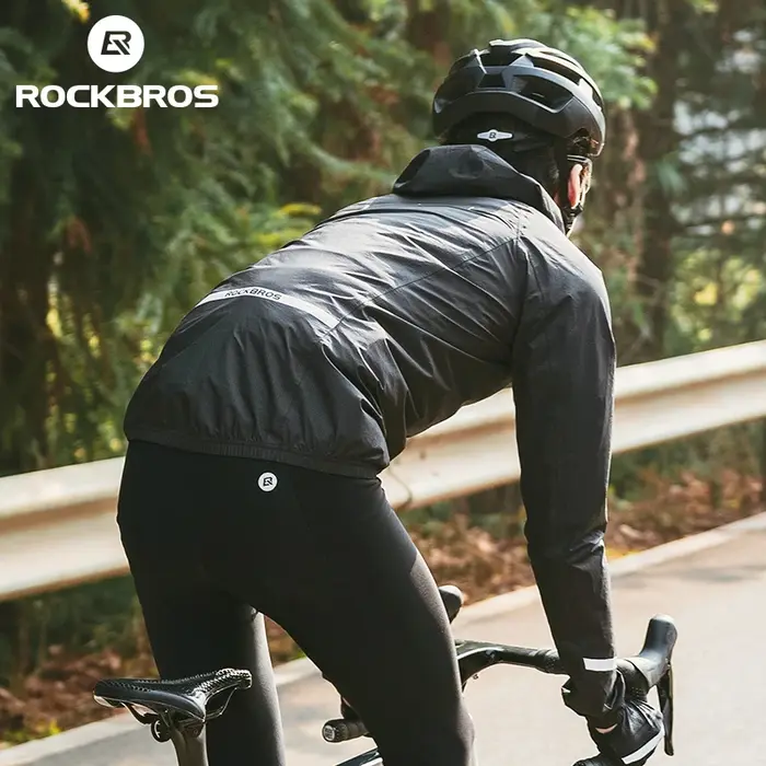 ROCKBROS imperméable cyclisme veste imperméable léger moto manteau de pluie respirant réfléchissant 