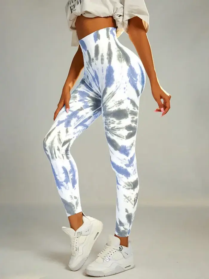 Tie Dye pantalons de Yoga Leggings de gymnastique femmes sans couture taille haute Push Up collants