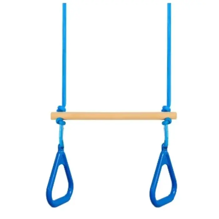 Barre de gymnastique réglable avec anneaux, équipement de jeu sensoriel ergonomique pour enfants et