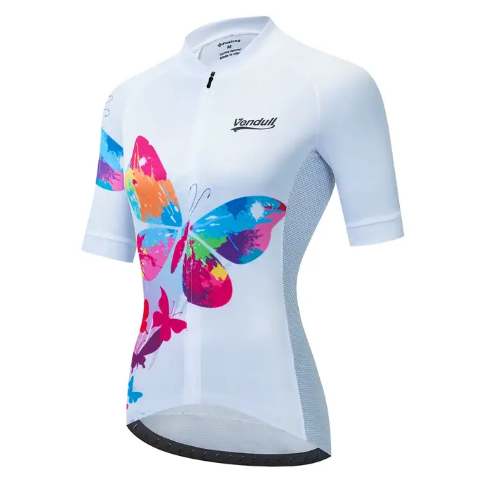 Vêtements de cyclisme 2023 VENDULL femmes Maillot de cyclisme hauts été course à manches courtes vtt