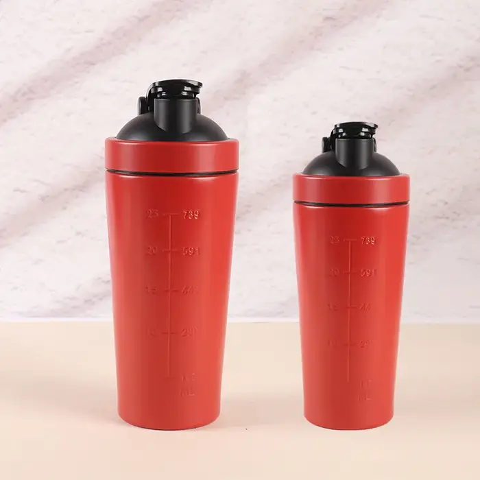 Bouteille Shaker de poudre de protéines en acier inoxydable