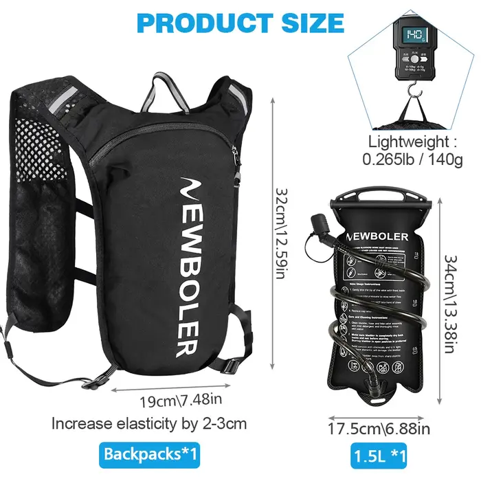 Sac à dos de course à pied ultra léger NEWBOLER