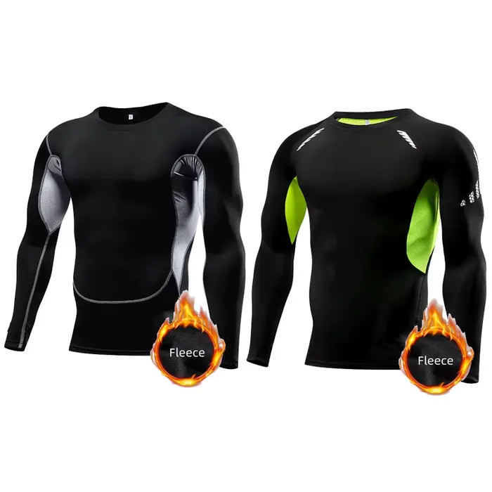 Ensemble de sous-vêtements thermiques d'hiver pour hommes, compression, fitness, sourire, sport, pre