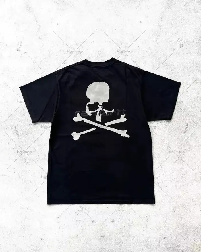 T-shirt manches courtes homme, vêtement de rue américain, Hip-hop, rétro, crâne, ample, à la mode, H