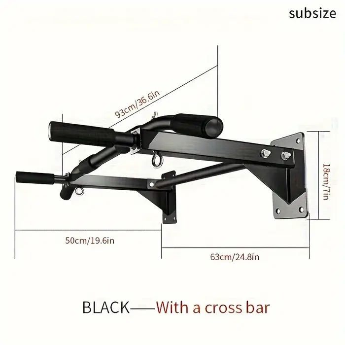 Barre de traction murale pour salle de sport à domicile avec structure triangulaire stable