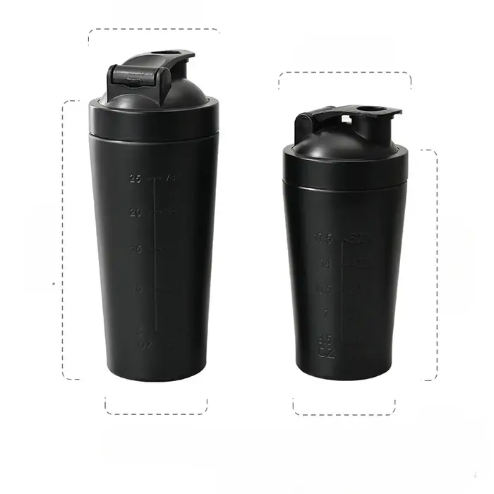 Bouteille Shaker de poudre de protéines en acier inoxydable