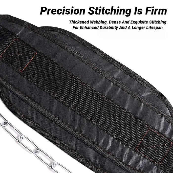 Ceinture de musculation épaissie avec chaîne pour dips