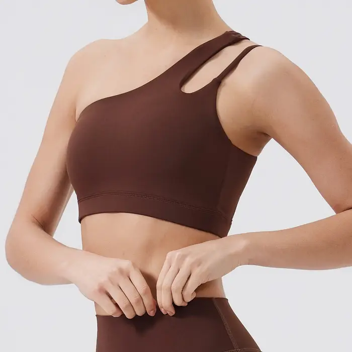 Femmes soutien-gorge de sport Push Up Fitness soutiens-gorge une épaule antichoc Yoga soutien-gorge