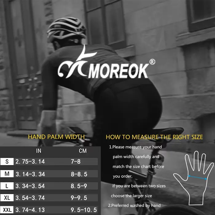 Gants de cyclisme MOREOK, gants de vélo demi-doigts avec coussinets en silicone de 5 mm, gants de vé