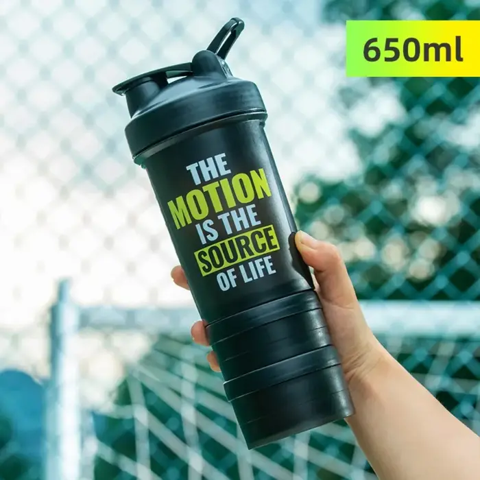 Shaker de poudre de protéines Cup400/600/650ml avec agitateur en métal