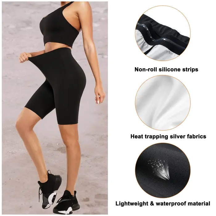 Exercice avec des shorts et des collants de musculation absorbant la transpiration pour perdre du poids