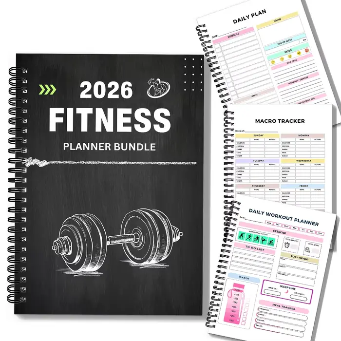 Lot de 1 planificateur de fitness – Journal de fitness