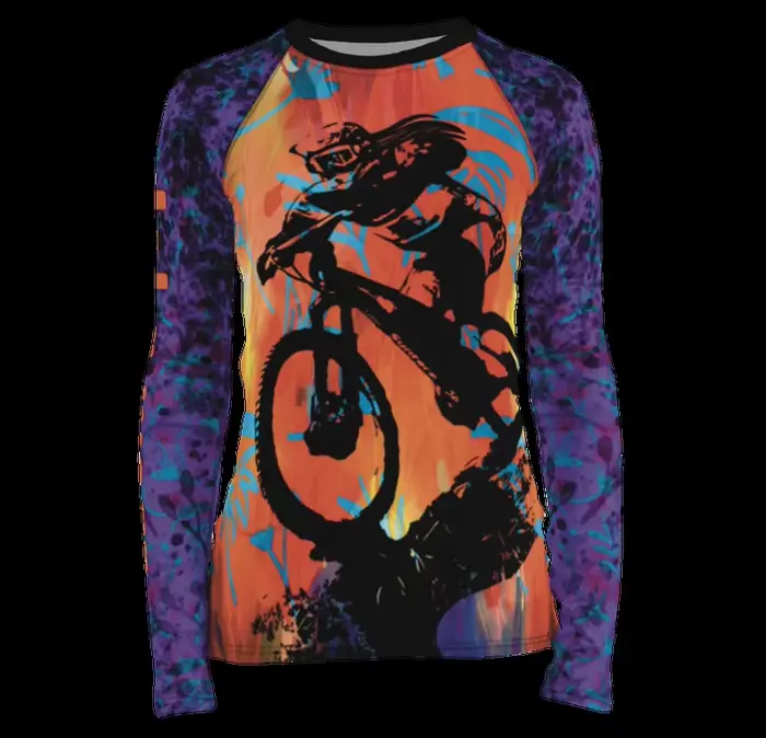 Vêtements de cyclisme à manches longues pour femmes, chemise de cyclisme VTT, maillot de descente, m
