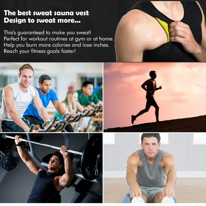 Hommes T-shirts d'entraînement effet Sauna gilet de sport hauts d'exercice vêtements de Fitness minceur perte de poids