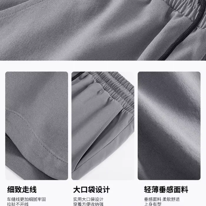 Short à taille élastique pour hommes, vêtements d'été avec cordon de serrage, séchage rapide, pantalon court pour course à pied, Fitness, sport