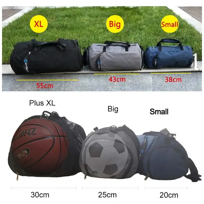 Sac de sport à support sec pour hommes et femmes, XA103 + WA, entraînement, fitness, voyage, sports 