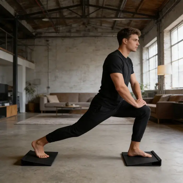 Grande planche d'entraînement inclinée pour squats