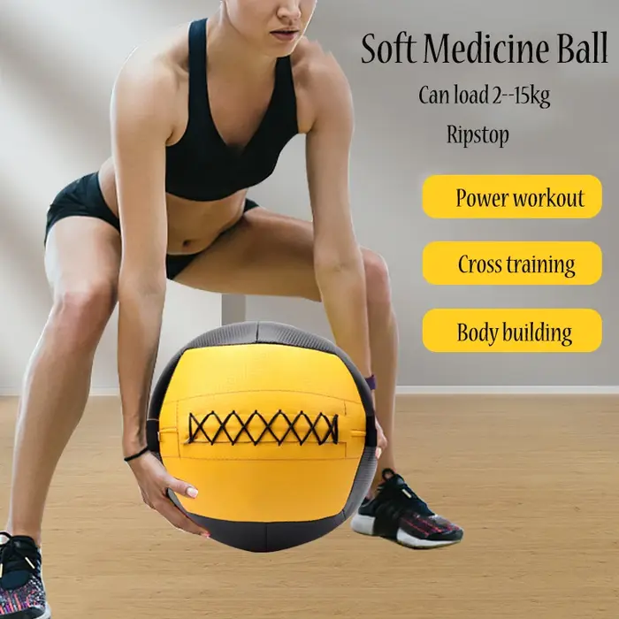 Balle médicale souple en cuir PU pour entraînement de force