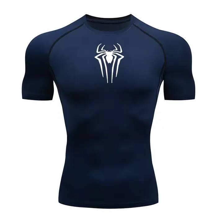 2025 Compression t-shirt hommes à manches courtes Sport t-shirts Fitness course vêtements de Sport h